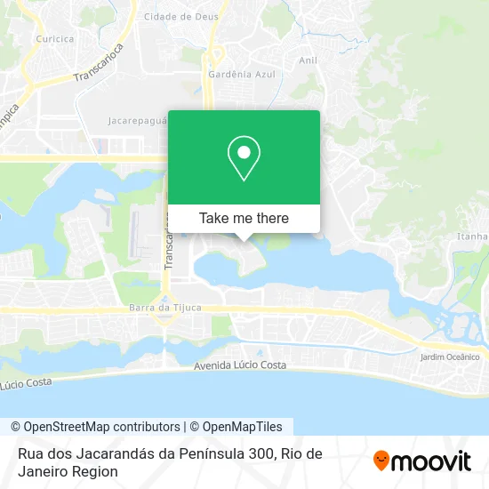 Rua dos Jacarandás da Península 300 map
