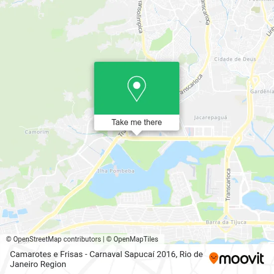 Camarotes e Frisas - Carnaval Sapucaí 2016 map