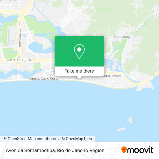 Avenida Sernambetiba map