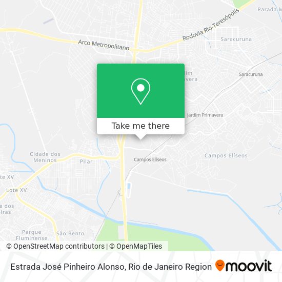 Estrada José Pinheiro Alonso map