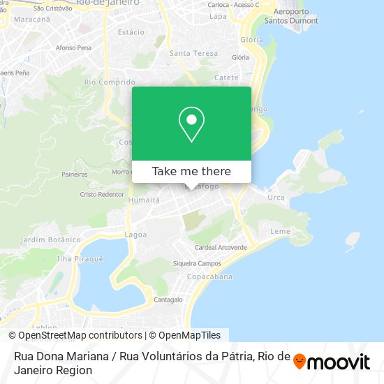 Mapa Rua Dona Mariana / Rua Voluntários da Pátria