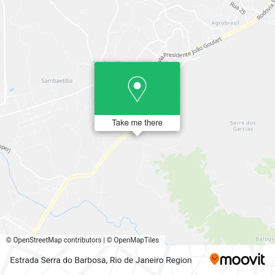 Estrada Serra do Barbosa map