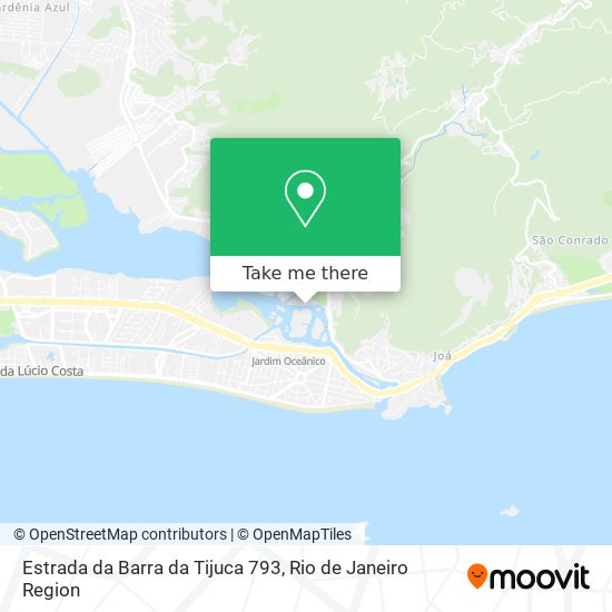 Mapa Estrada da Barra da Tijuca 793