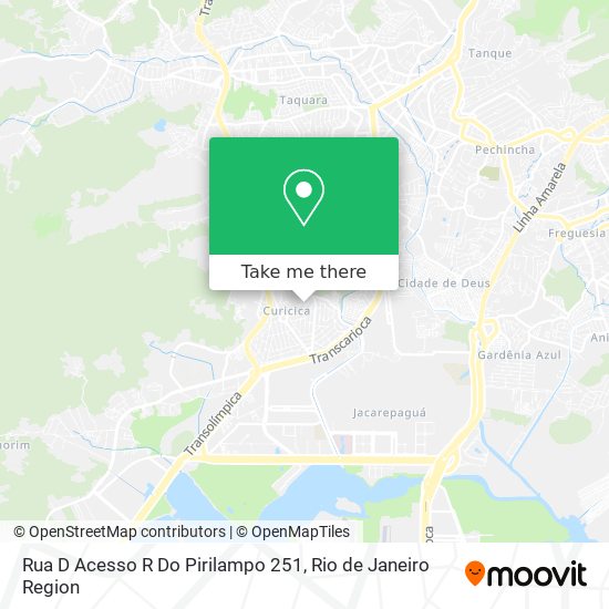 Rua D Acesso R Do Pirilampo 251 map