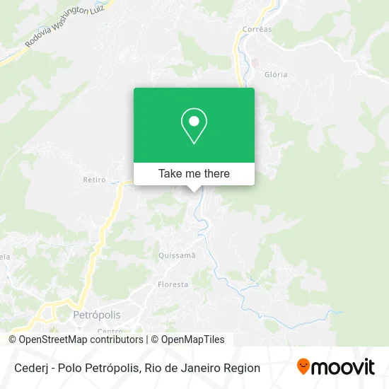 Cederj - Polo Petrópolis map