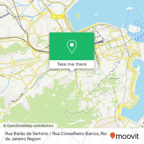 Mapa Rua Barão de Sertorio / Rua Conselheiro Barros