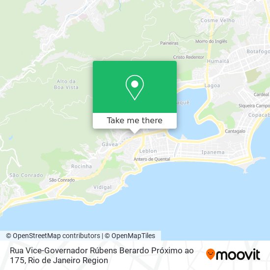 Mapa Rua Vice-Governador Rúbens Berardo Próximo ao 175