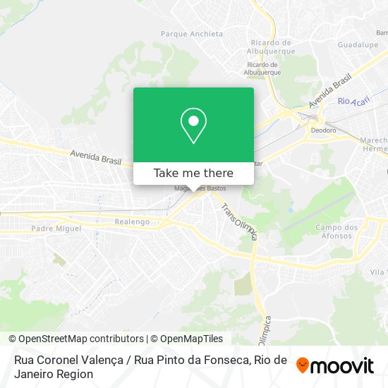 Mapa Rua Coronel Valença / Rua Pinto da Fonseca