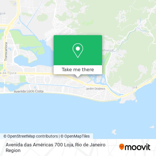 Mapa Avenida das Américas 700 Loja