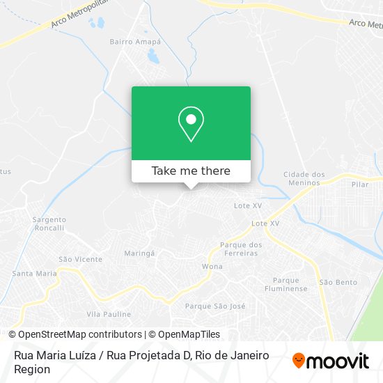 Mapa Rua Maria Luíza / Rua Projetada D