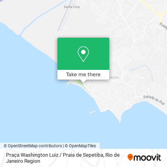 Mapa Praça Washington Luiz / Praia de Sepetiba