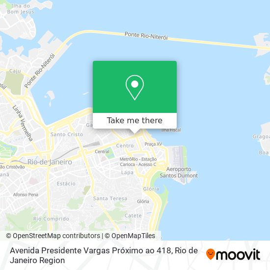 Mapa Avenida Presidente Vargas Próximo ao 418
