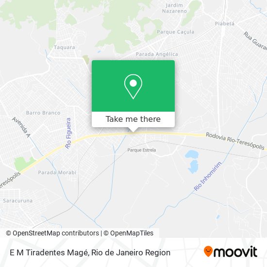E M Tiradentes Magé map