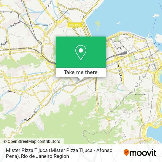 Mapa Mister Pizza Tijuca (Mister Pizza Tijuca - Afonso Pena)