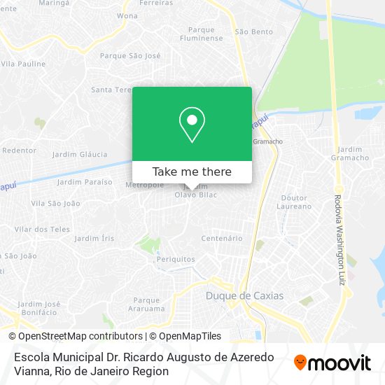 Mapa Escola Municipal Dr. Ricardo Augusto de Azeredo Vianna
