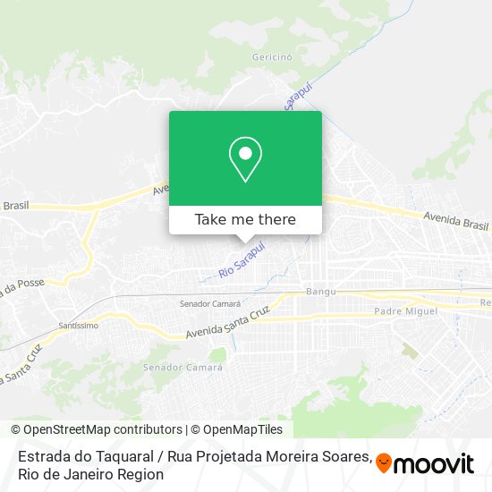 Mapa Estrada do Taquaral / Rua Projetada Moreira Soares