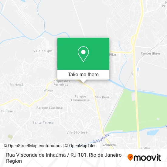 Rua Visconde de Inhaúma / RJ-101 map