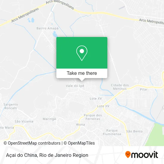 Açai do China map
