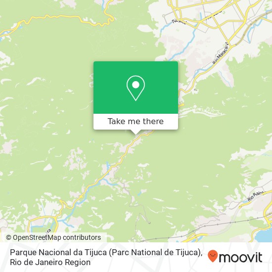 Mapa Parque Nacional da Tijuca (Parc National de Tijuca)