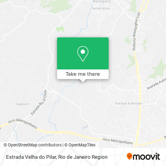 Estrada Velha do Pilar map