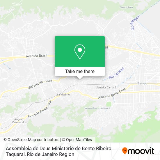 Mapa Assembleia de Deus Ministério de Bento Ribeiro Taquaral