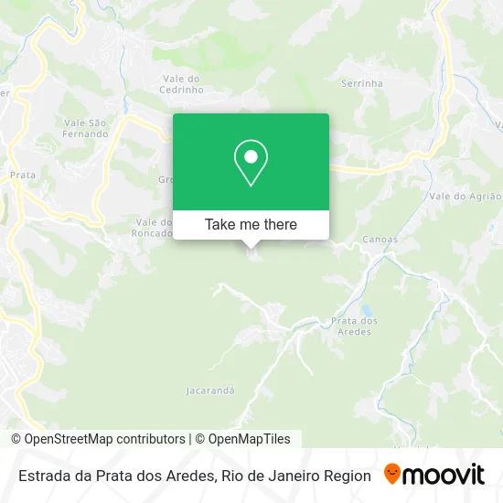 Estrada da Prata dos Aredes map