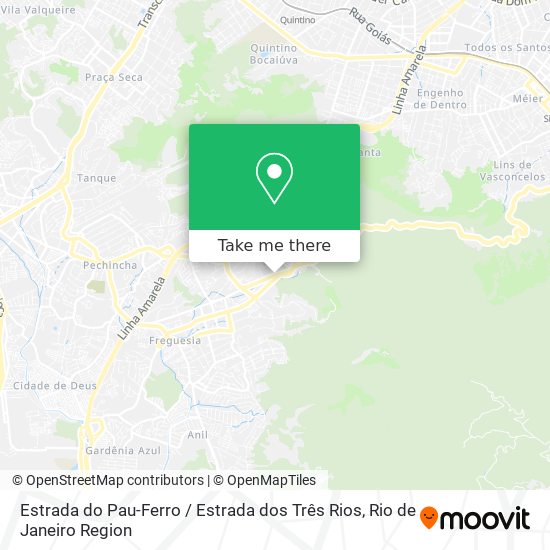 Mapa Estrada do Pau-Ferro / Estrada dos Três Rios