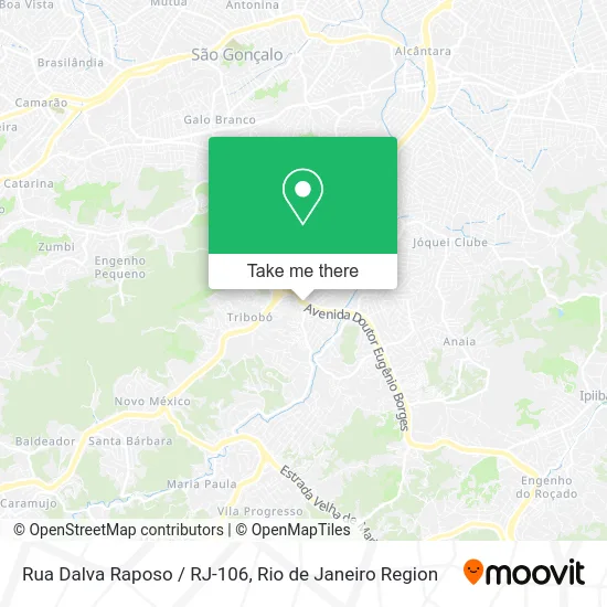 Rua Dalva Raposo / RJ-106 map