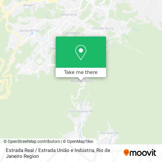 Estrada Real / Estrada União e Indústria map