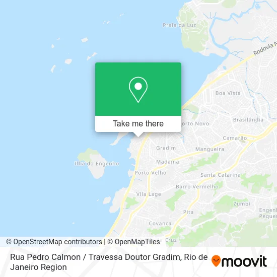 Rua Pedro Calmon / Travessa Doutor Gradim map