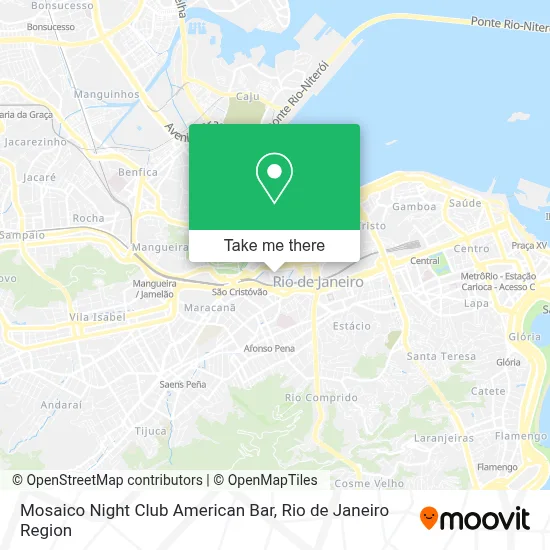 Mosaico Night Club American Bar map