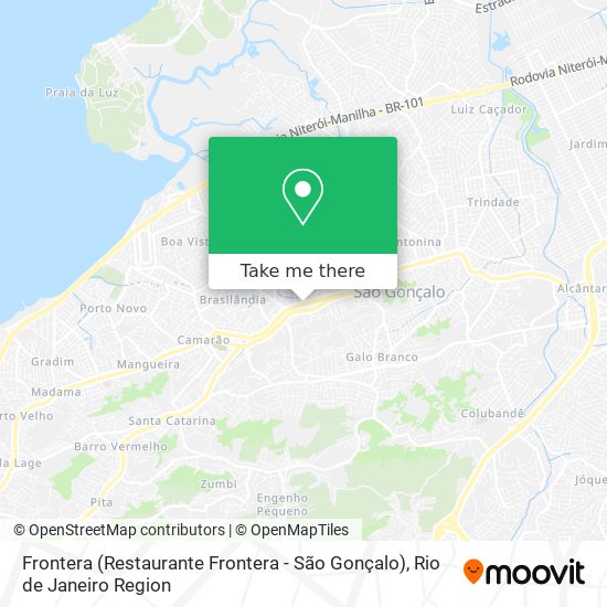 Mapa Frontera (Restaurante Frontera - São Gonçalo)