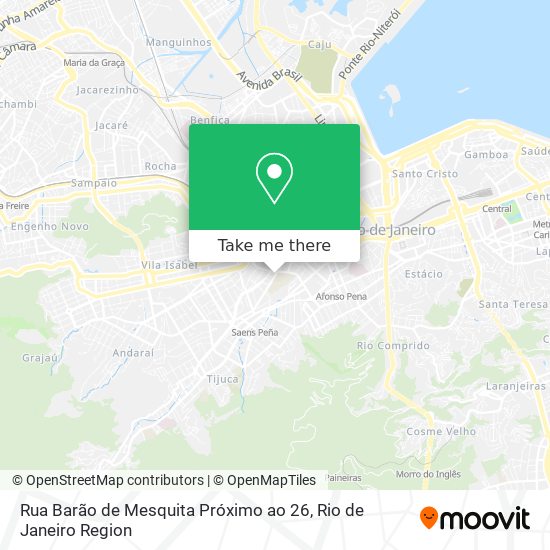 Mapa Rua Barão de Mesquita Próximo ao 26