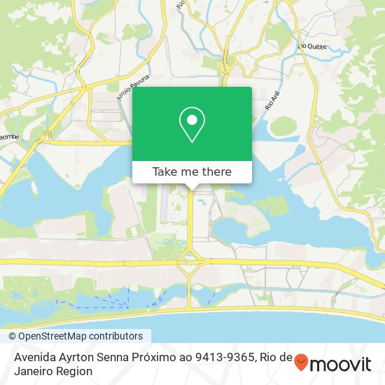 Mapa Avenida Ayrton Senna Próximo ao 9413-9365