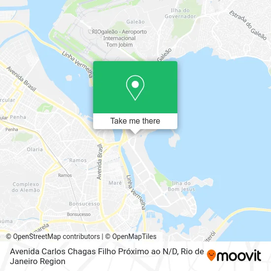 Avenida Carlos Chagas Filho Próximo ao N / D map