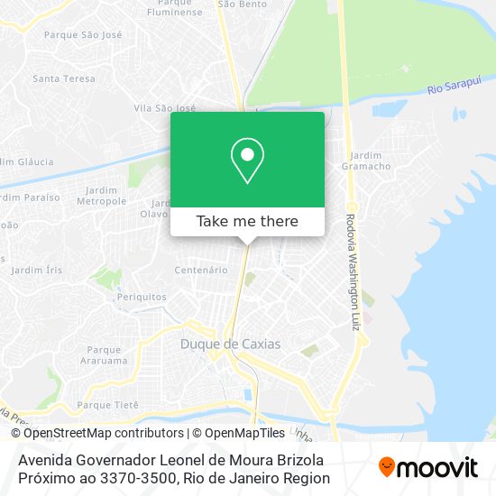 Mapa Avenida Governador Leonel de Moura Brizola Próximo ao 3370-3500