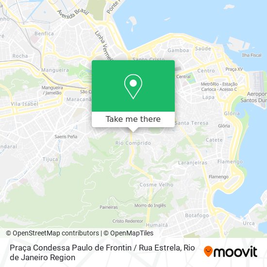 Praça Condessa Paulo de Frontin / Rua Estrela map