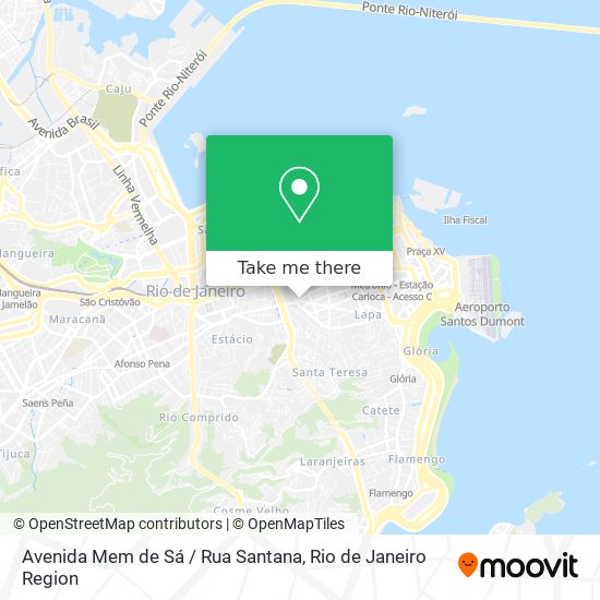 Avenida Mem de Sá / Rua Santana map