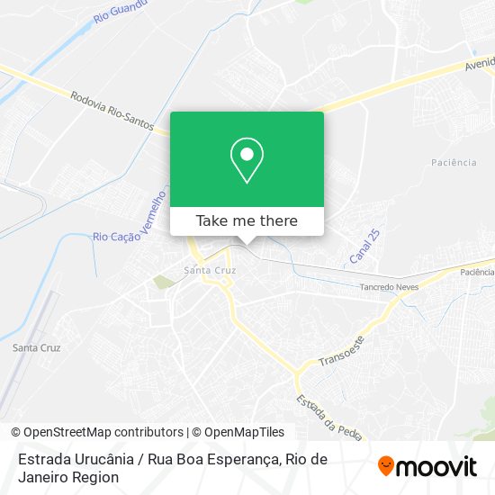 Mapa Estrada Urucânia / Rua Boa Esperança