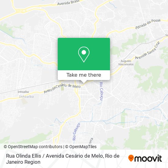 Mapa Rua Olinda Ellis / Avenida Cesário de Melo