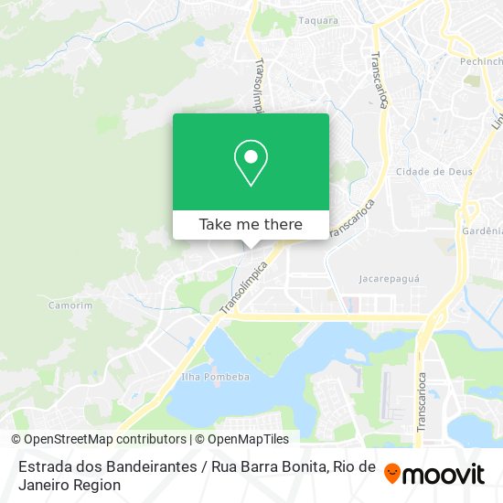 Estrada dos Bandeirantes / Rua Barra Bonita map
