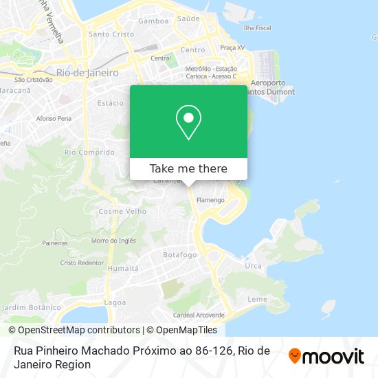 Mapa Rua Pinheiro Machado Próximo ao 86-126