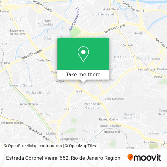 Estrada Coronel Vieira, 652 map