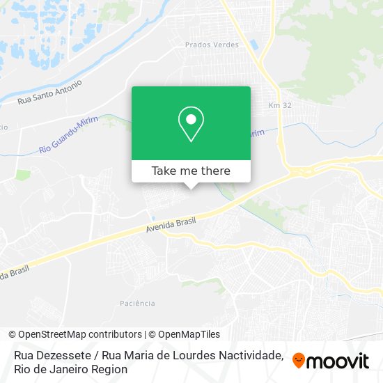 Rua Dezessete / Rua Maria de Lourdes Nactividade map