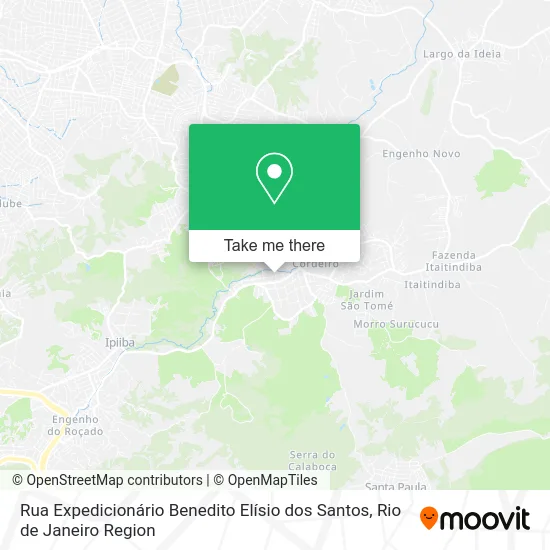 Rua Expedicionário Benedito Elísio dos Santos map