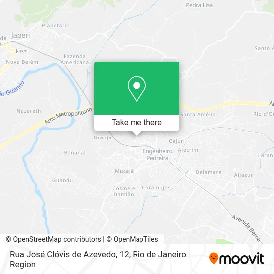 Rua José Clóvis de Azevedo, 12 map