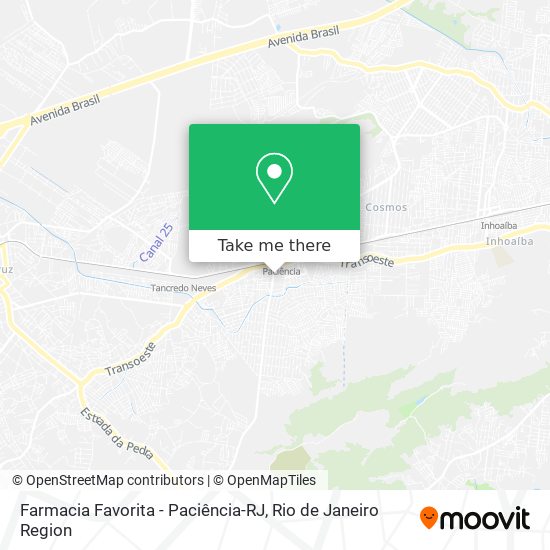 Farmacia Favorita - Paciência-RJ map