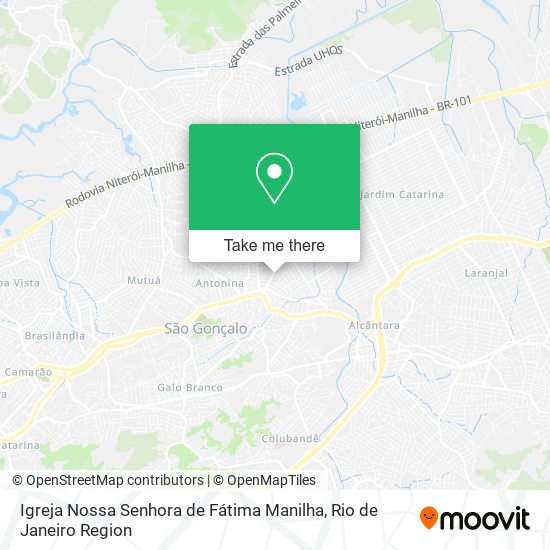 Mapa Igreja Nossa Senhora de Fátima Manilha