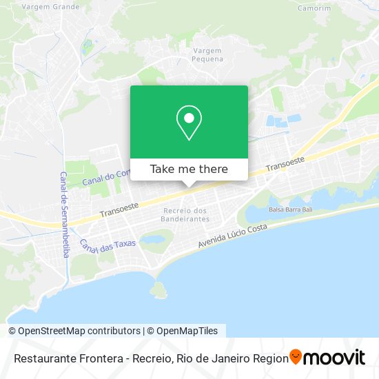 Restaurante Frontera - Recreio map