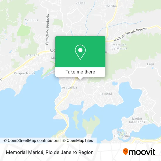 Memorial Maricá map